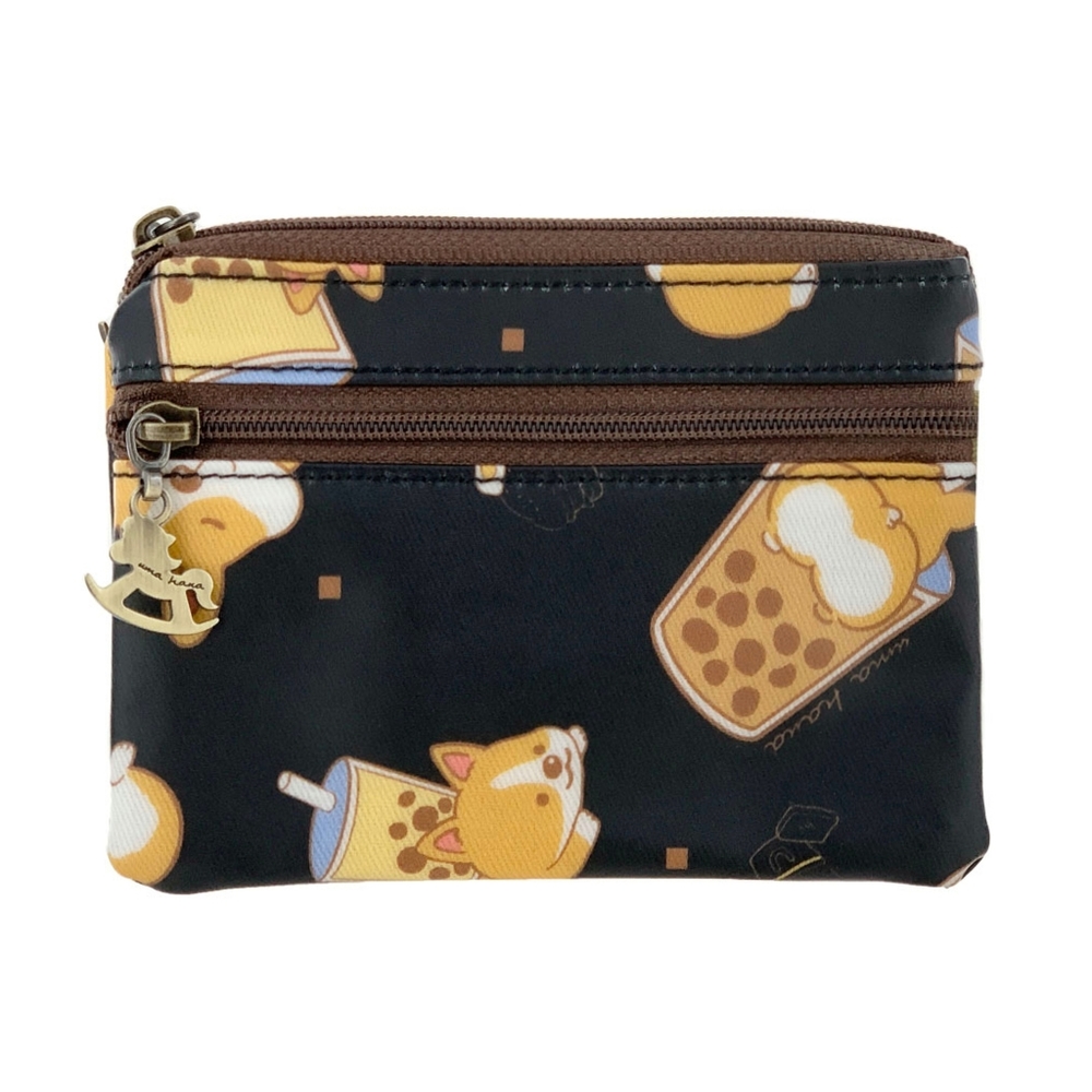 Waterproof Boba Corgi Coin Purse Keychain Pouch Holder - Picture 1 of 8